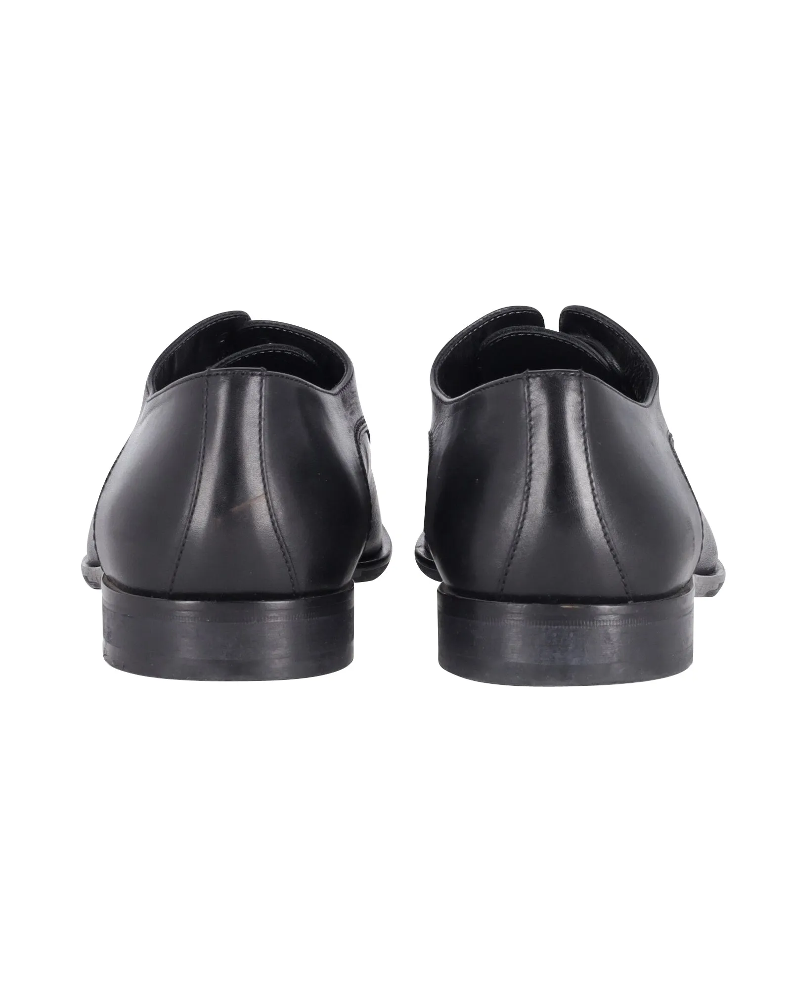 Hugo Boss Derby Lace-Up Formal Shoes in Black Leather