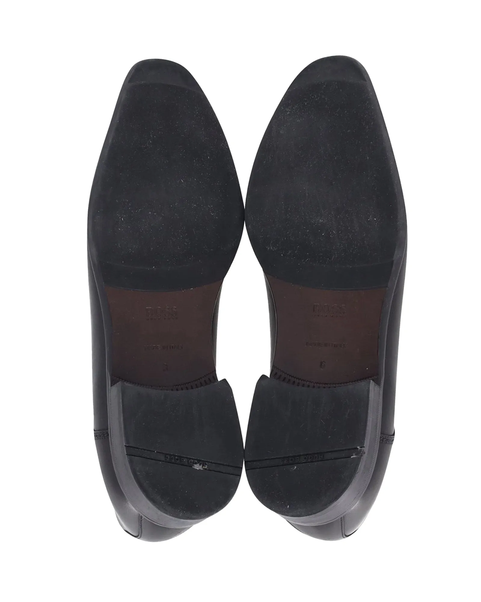 Hugo Boss Derby Lace-Up Formal Shoes in Black Leather