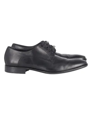 Hugo Boss Derby Lace-Up Formal Shoes in Black Leather