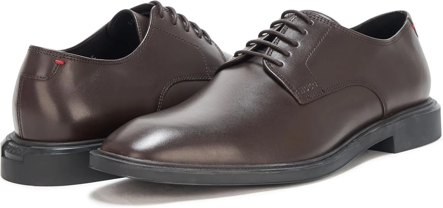 HUGO Men's Brushed Leather Derby Dress Shoe Oxford
