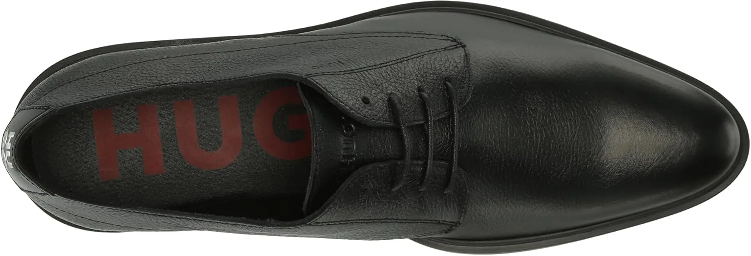 HUGO Men's Kerr Grainy Leather Pointed Derby Shoe Oxford