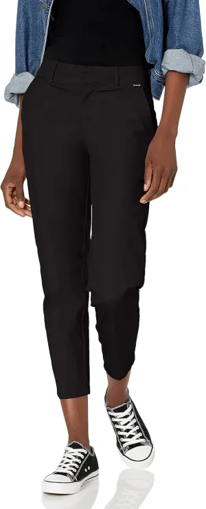 Hurley Women's Lowrider Flat Front Tapered Fit Chino Pants