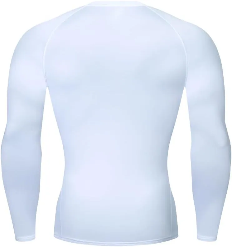 HYCOPROT Compression Shirts for Men Athletic Long Sleeve Base Layer Workout Rash Guard Shirt