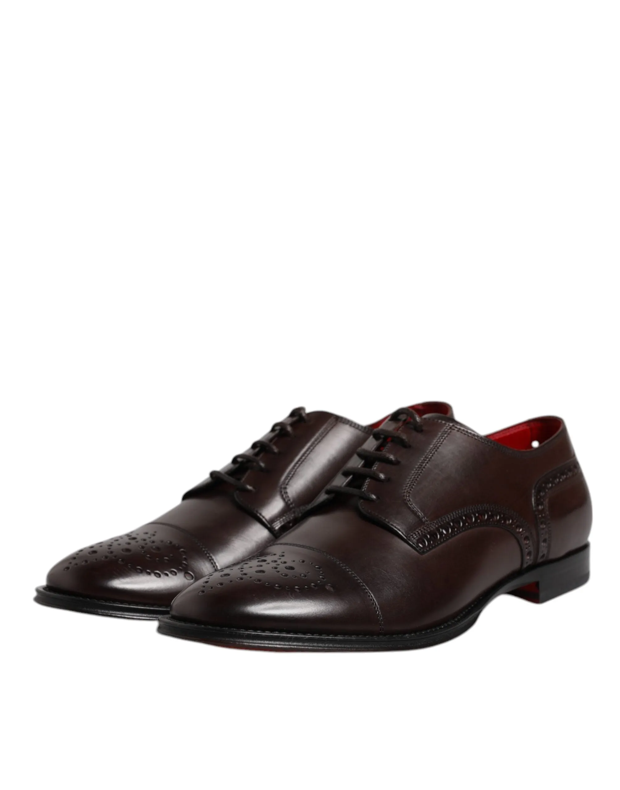 International delivery Calfskin Dual-purpose Derby Gabbana Shoes Maroon Dolce & Men Leather Dress