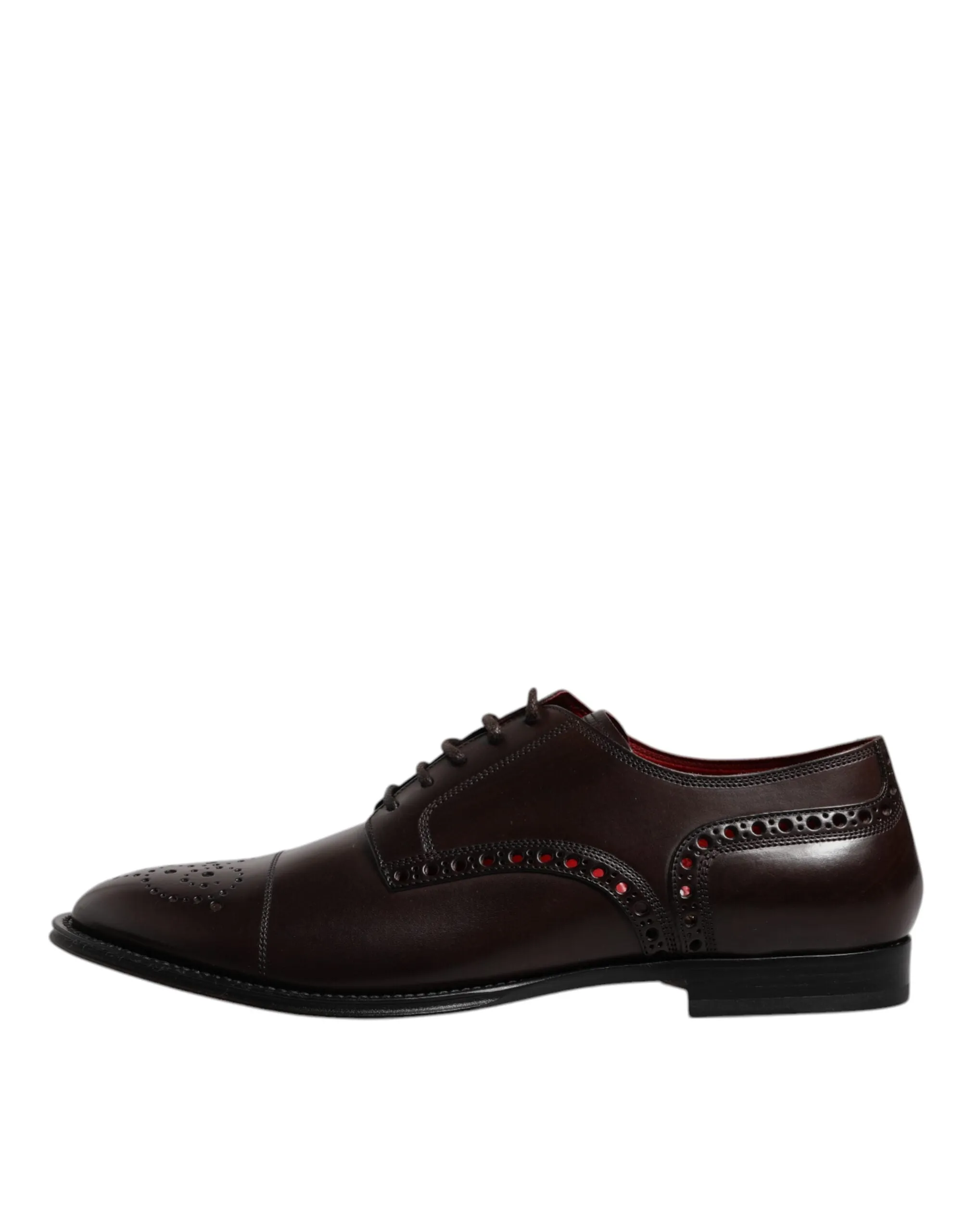 International delivery Calfskin Dual-purpose Derby Gabbana Shoes Maroon Dolce & Men Leather Dress