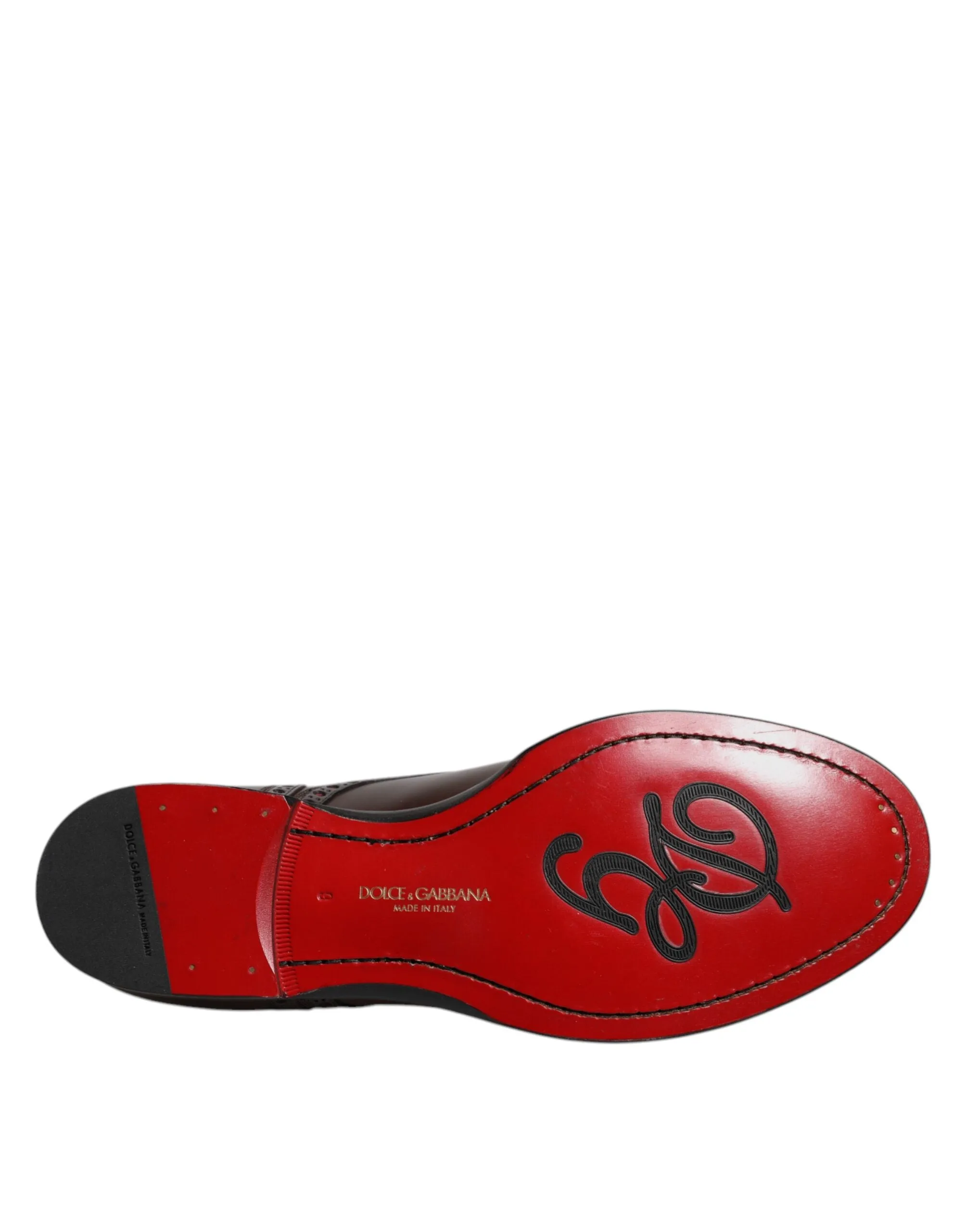 International delivery Calfskin Dual-purpose Derby Gabbana Shoes Maroon Dolce & Men Leather Dress