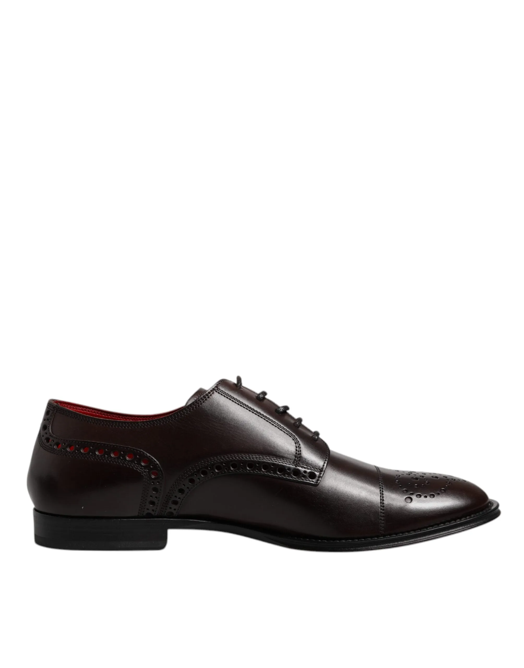 International delivery Calfskin Dual-purpose Derby Gabbana Shoes Maroon Dolce & Men Leather Dress