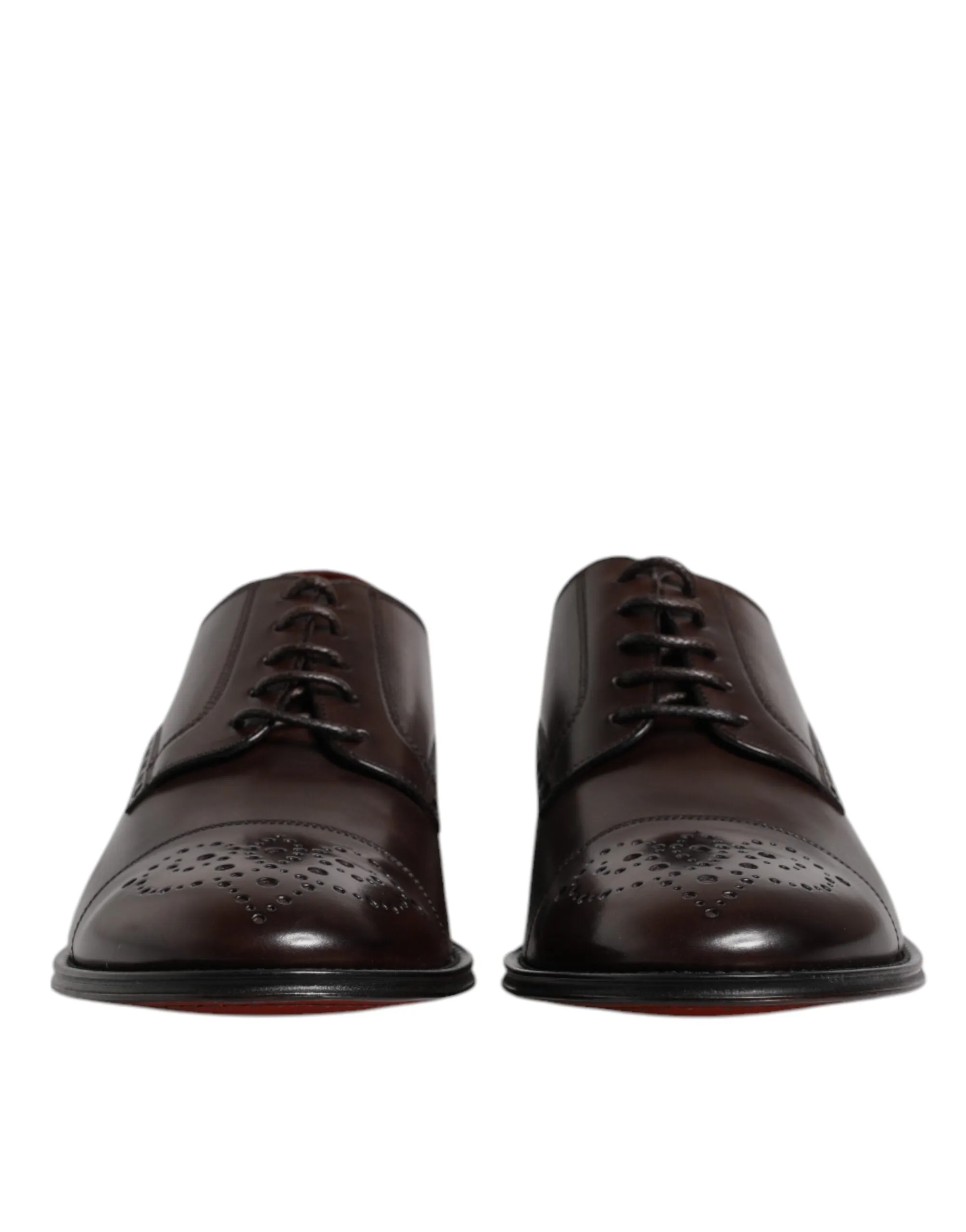 International delivery Calfskin Dual-purpose Derby Gabbana Shoes Maroon Dolce & Men Leather Dress