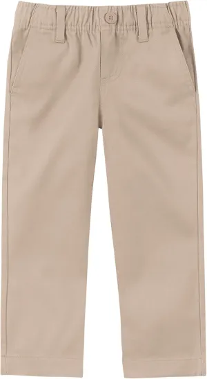 IZOD Boys' School Uniform Twill Pants, Flat Front & Comfortable Waistband with 5 Pockets