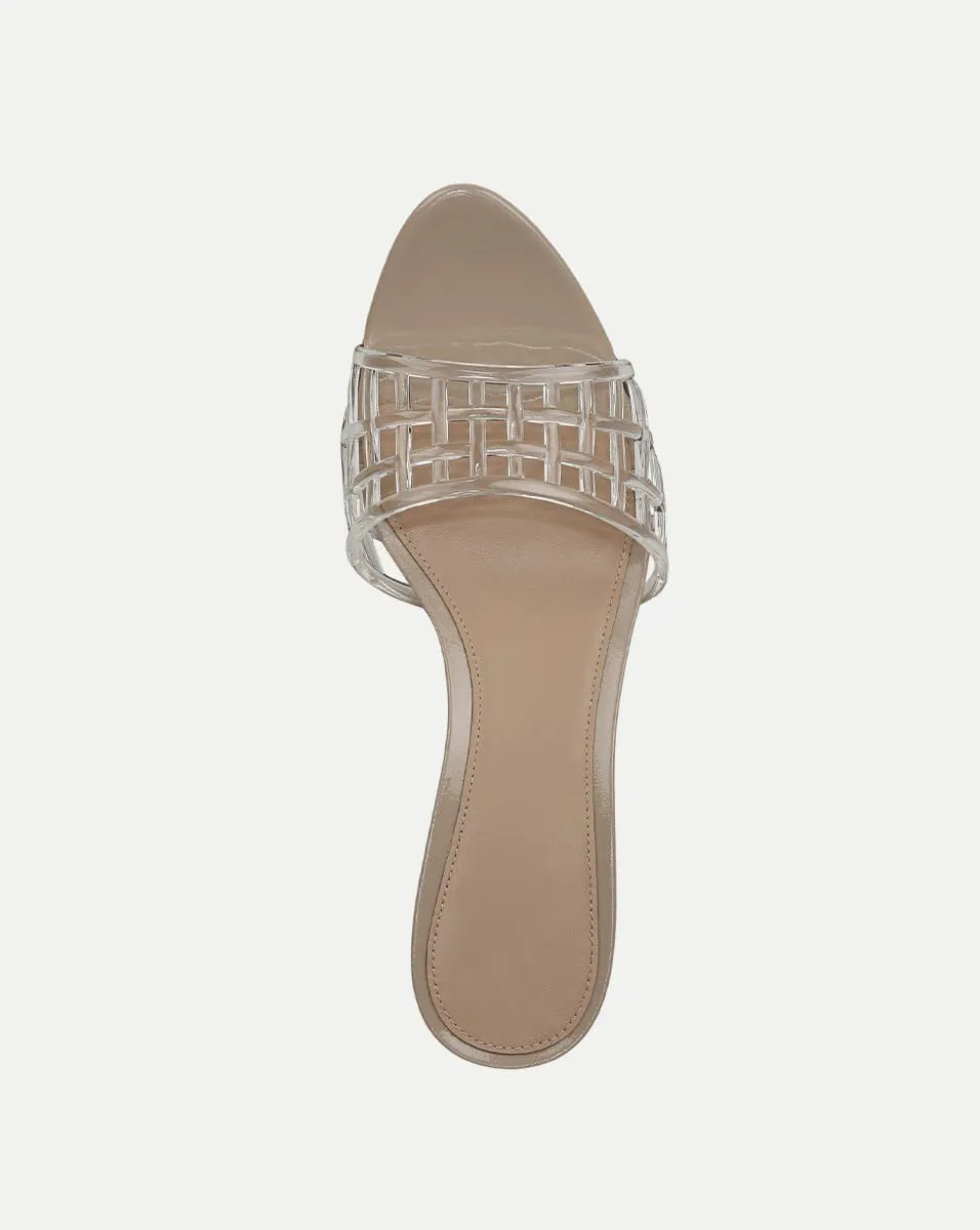 Jelly Sandals for Women Kiiten Heels Pumps Mule Summer Dressy Clear Shoes Fashion Vintage