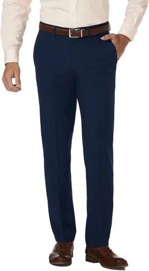 J.M. Haggar Men's 4 Way Stretch Slim Fit Flat Front Dress Pant