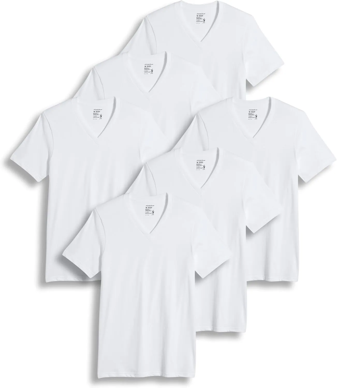 Jockey Men's Undershirt Big & Tall Classic V-Neck Undershirt - 6 Pack