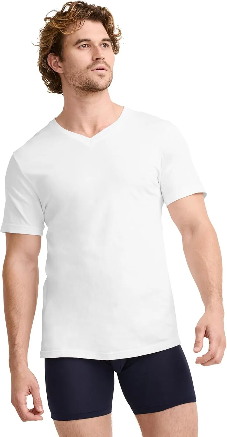 Jockey Men's Undershirt Big & Tall Classic V-Neck Undershirt - 6 Pack