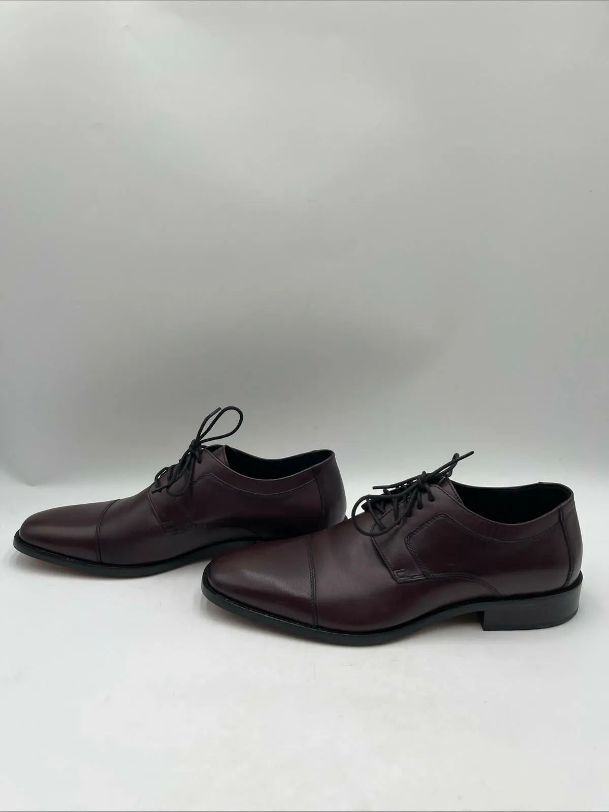 Johnston & Murphy Men's Novick Cap Toe Derby Shoes Burgundy Size 11.5M - Very Good