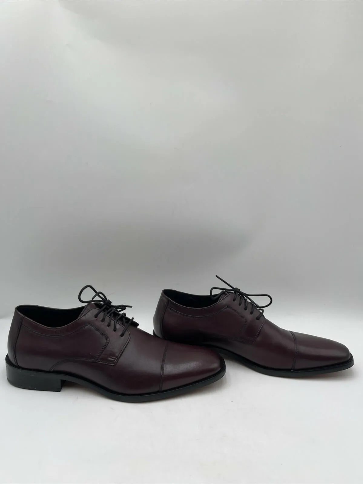 Johnston & Murphy Men's Novick Cap Toe Derby Shoes Burgundy Size 11.5M - Very Good