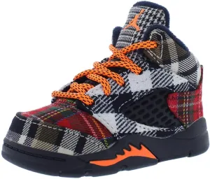 Jordan Toddler's 5 Retro Plaid Black/Total Orange (FD4813 008)