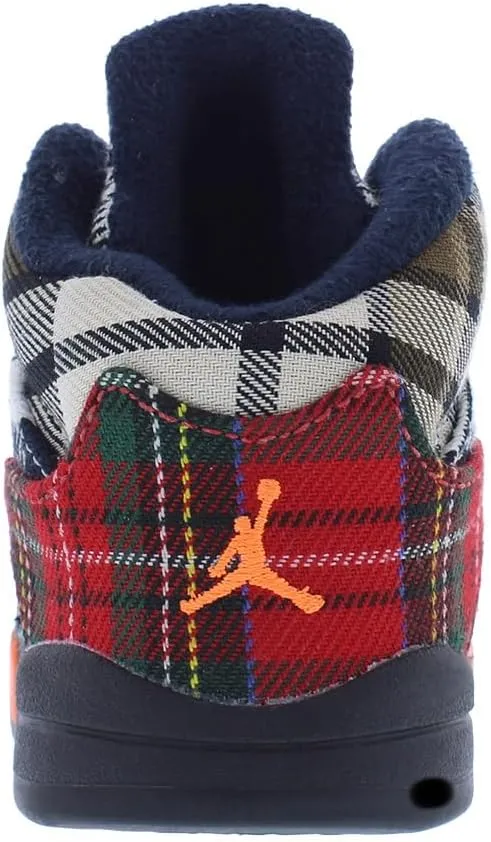 Jordan Toddler's 5 Retro Plaid Black/Total Orange (FD4813 008)