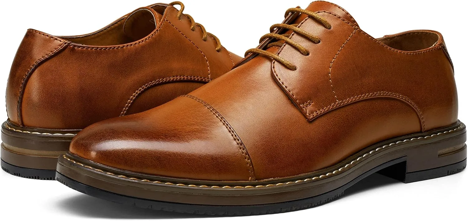 Jousen Men's Dress Shoes Classic Oxfords Formal Business Shoes Modern Derby Oxford