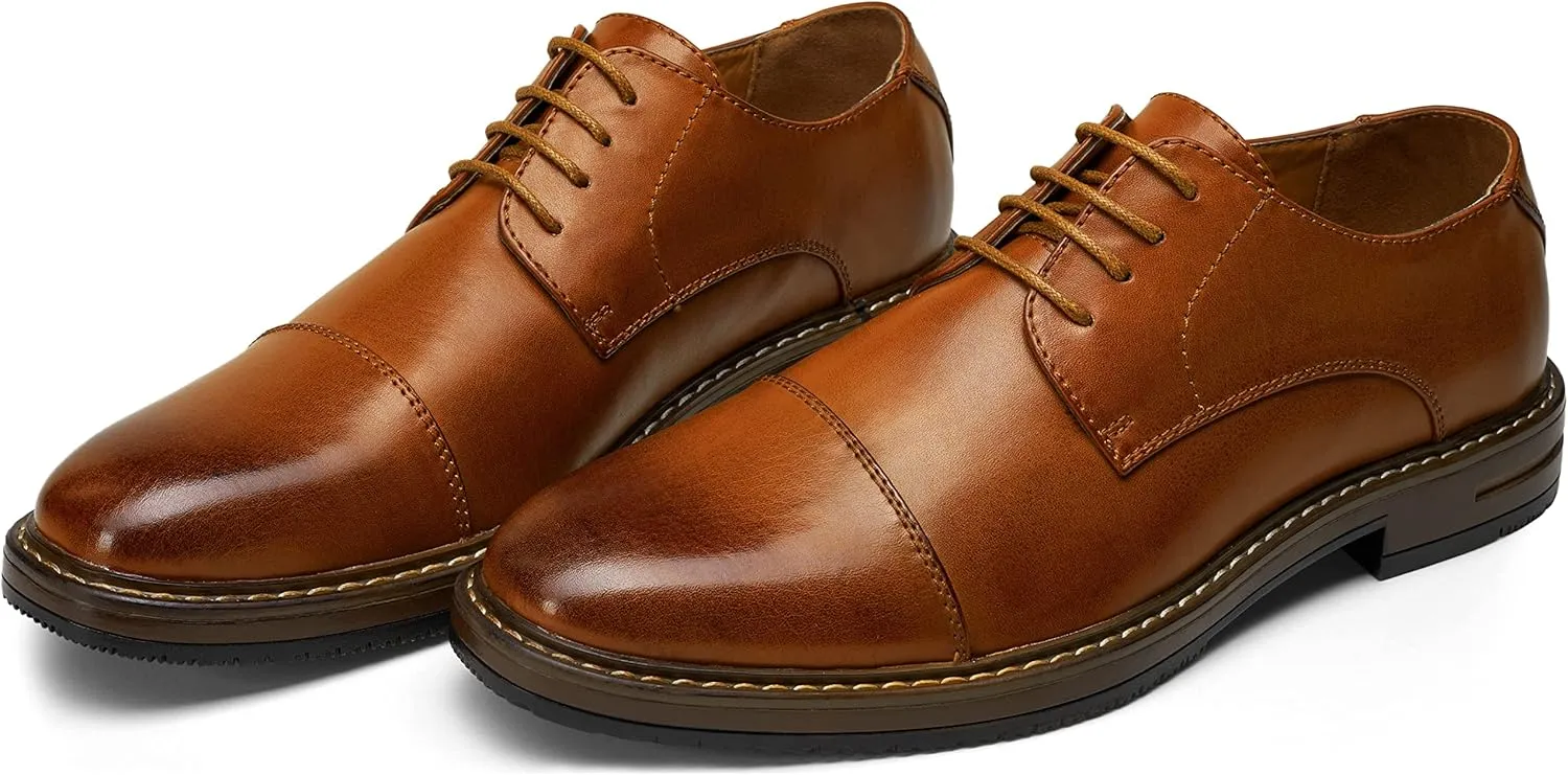 Jousen Men's Dress Shoes Classic Oxfords Formal Business Shoes Modern Derby Oxford