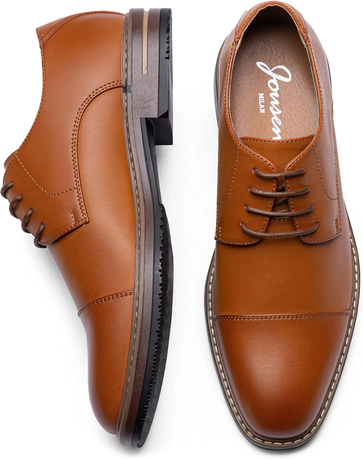 Jousen Men's Dress Shoes Classic Oxfords Formal Business Shoes Modern Derby Oxford