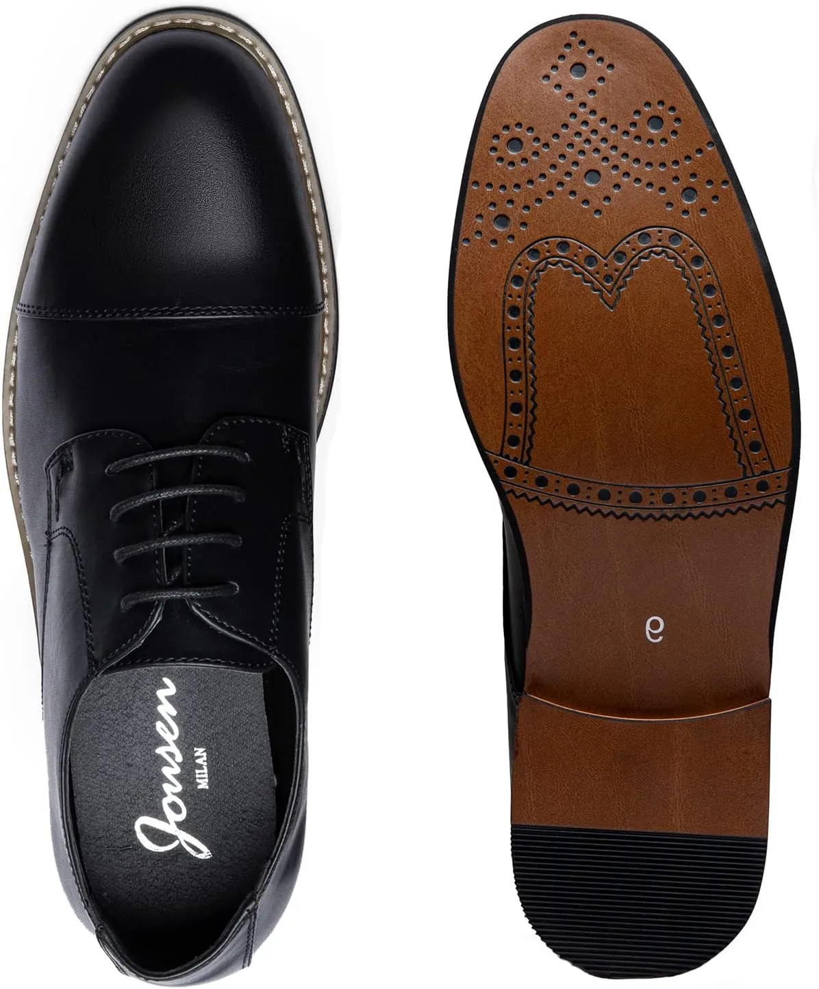 Jousen Men's Dress Shoes Classic Oxfords Formal Business Shoes Modern Derby Oxford