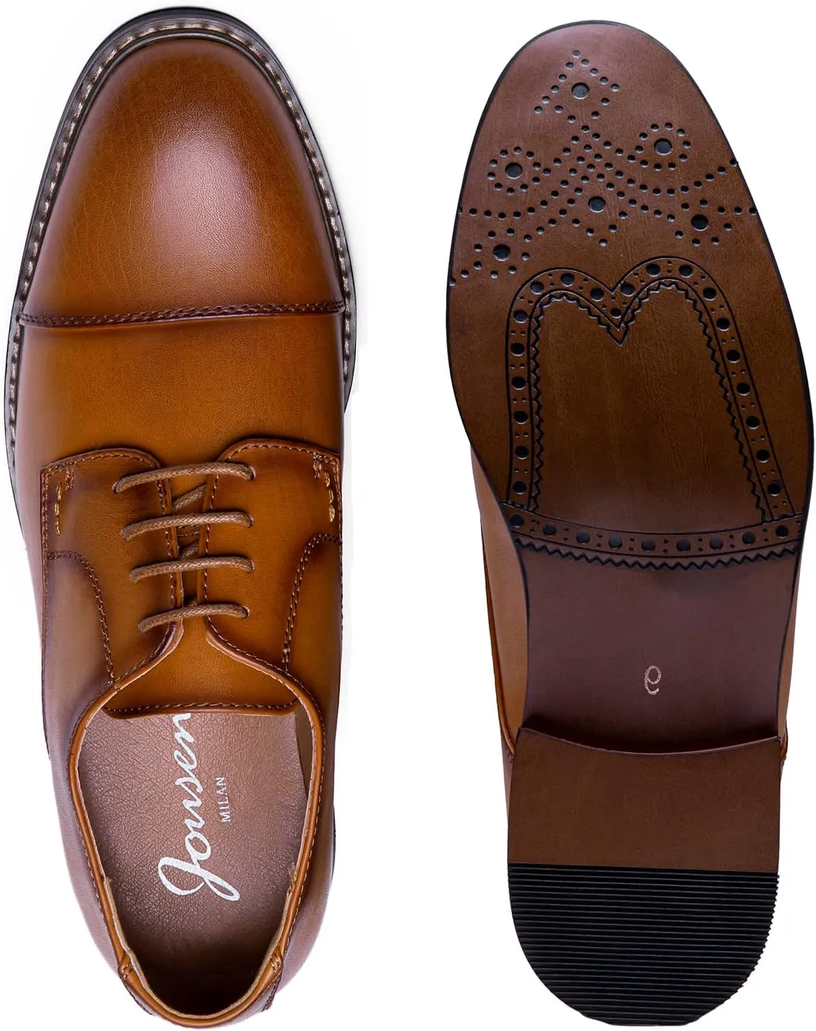 Jousen Men's Dress Shoes Classic Oxfords Formal Business Shoes Modern Derby Oxford