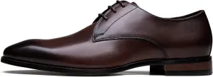 Jousen Men's Dress Shoes Leather Formal Business Oxford Derby Shoes Brogue Wingtip Retro Dress Shoes for Men