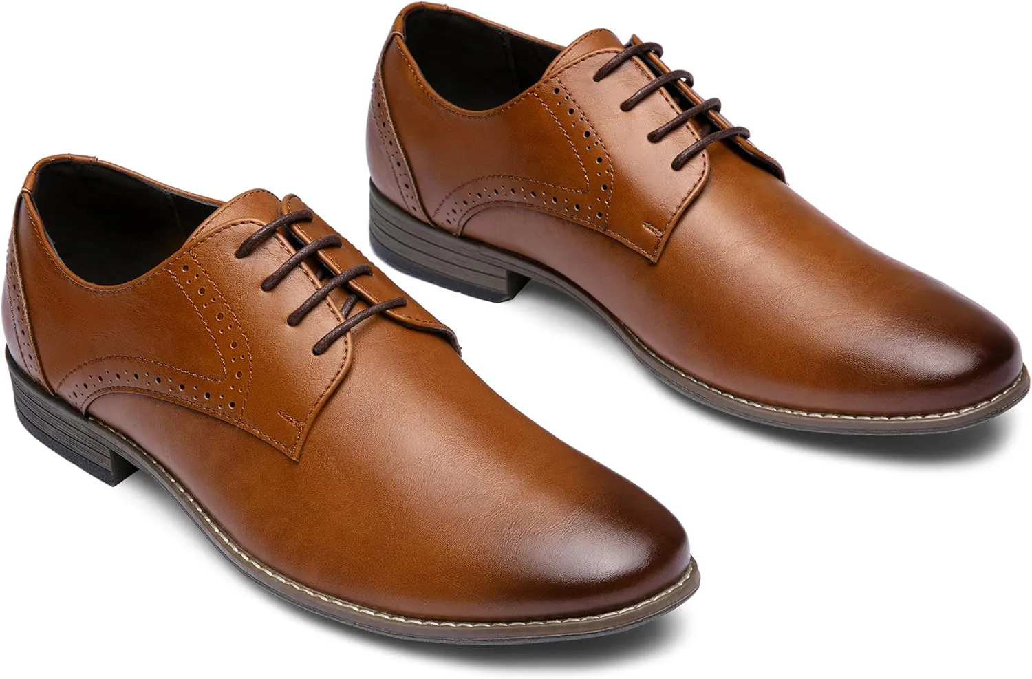 Jousen Men's Oxford Plain Toe Dress Shoes Classic Formal Derby Shoes