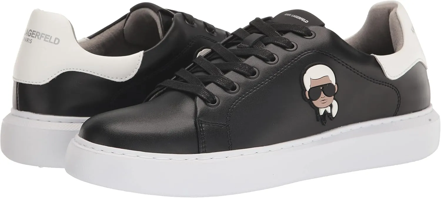 Karl Lagerfeld Paris Men's Everyday Essential Leather Sneaker