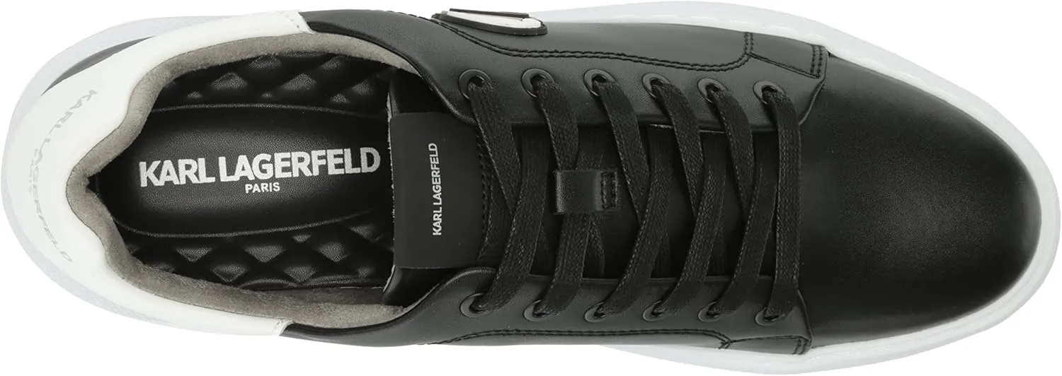 Karl Lagerfeld Paris Men's Everyday Essential Leather Sneaker