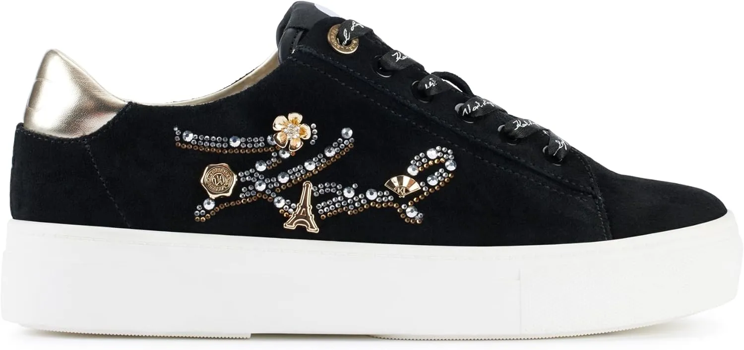Karl Lagerfeld Paris Women's Cate Sayings Everyday Lace Up Sneaker