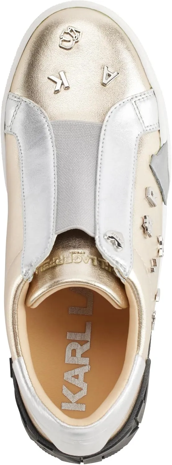 KARL LAGERFELD womens Mavise Pins Everyday Lace Up Sneaker