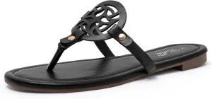 katliu Women's Flat Sandals Flip Flop Sandals Comfortable Dressy Thong Sandals