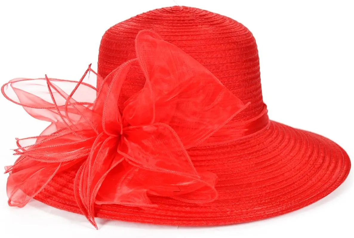 Kentucky Church Derby Dress Cloche Hat Sweet Cute Floral Bucket Hats