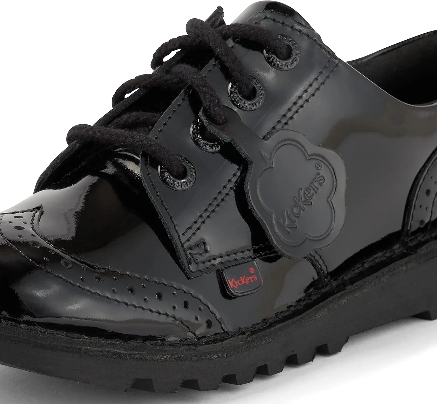 Kickers Girl's Kick Lo Brogue Patent Leather Derby