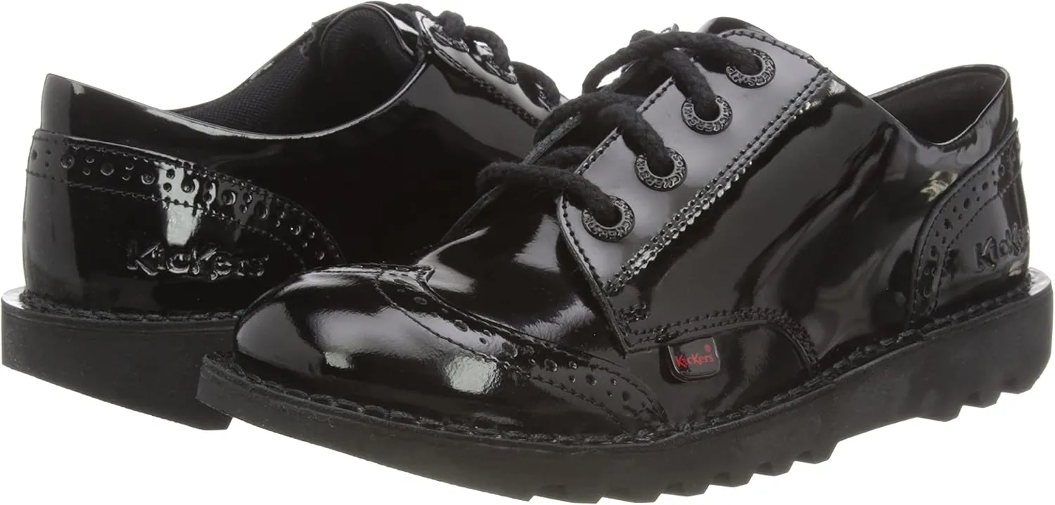 Kickers Girl's Kick Lo Brogue Patent Leather Derby