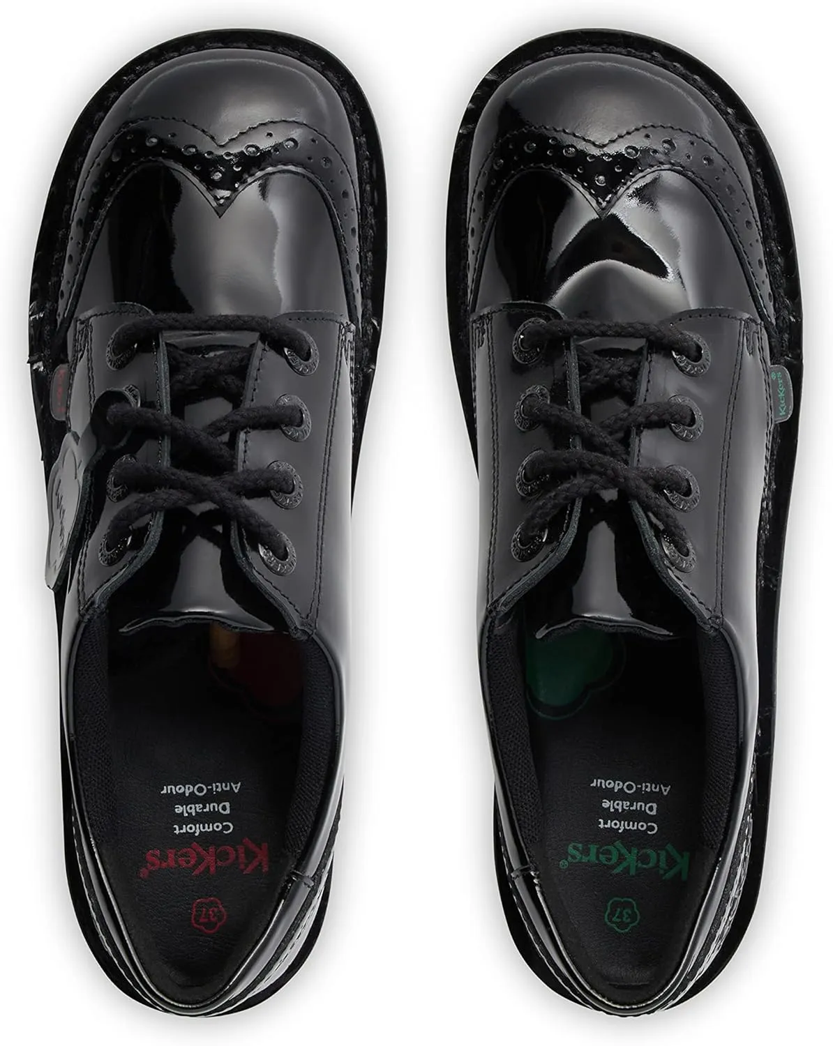 Kickers Girl's Kick Lo Brogue Patent Leather Derby