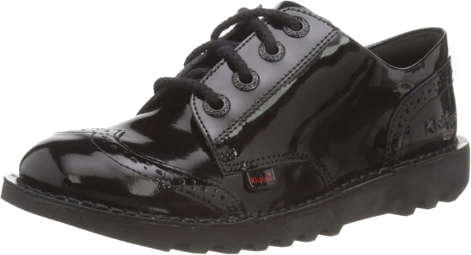 Kickers Girl's Kick Lo Brogue Patent Leather Derby
