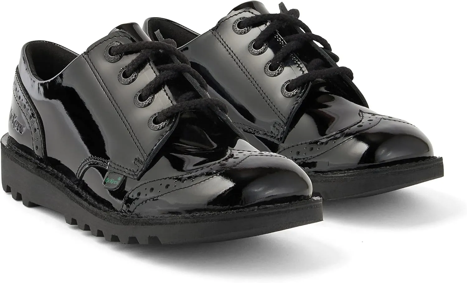 Kickers Girl's Kick Lo Brogue Patent Leather Derby