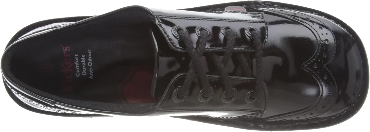 Kickers Girl's Kick Lo Brogue Patent Leather Derby