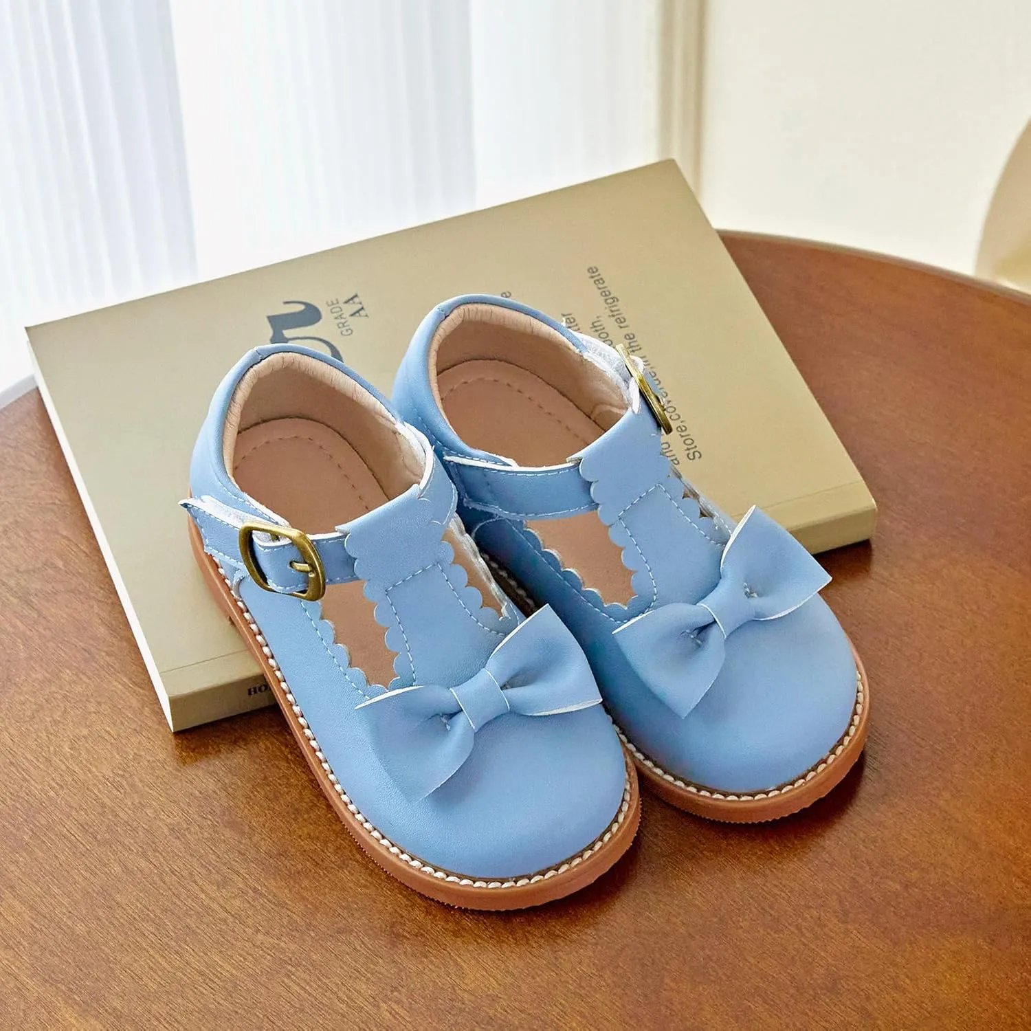 Kiderence Toddler Girls Mary Jane Dress Shoes Little Girls School Oxford Flats
