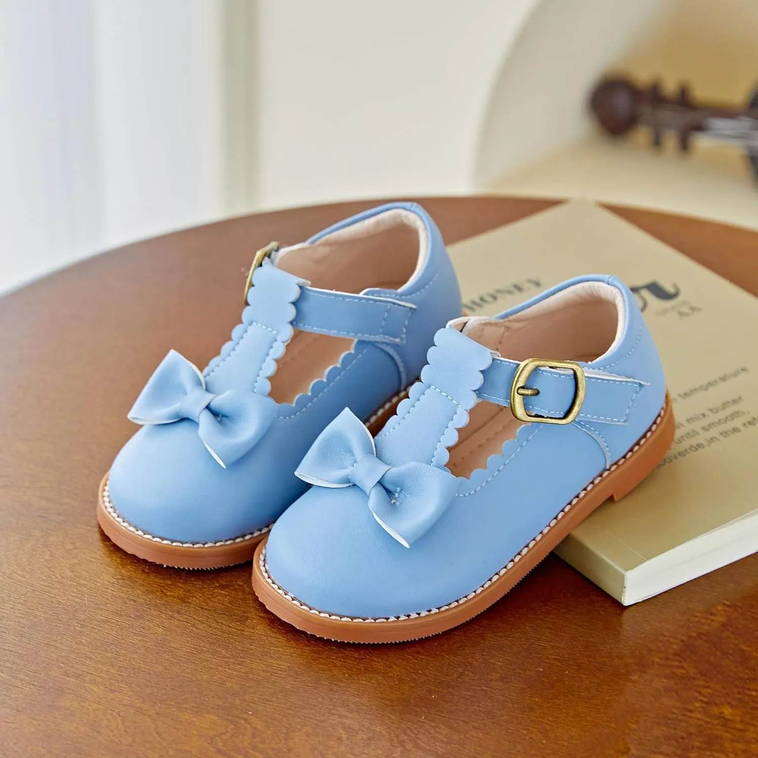 Kiderence Toddler Girls Mary Jane Dress Shoes Little Girls School Oxford Flats