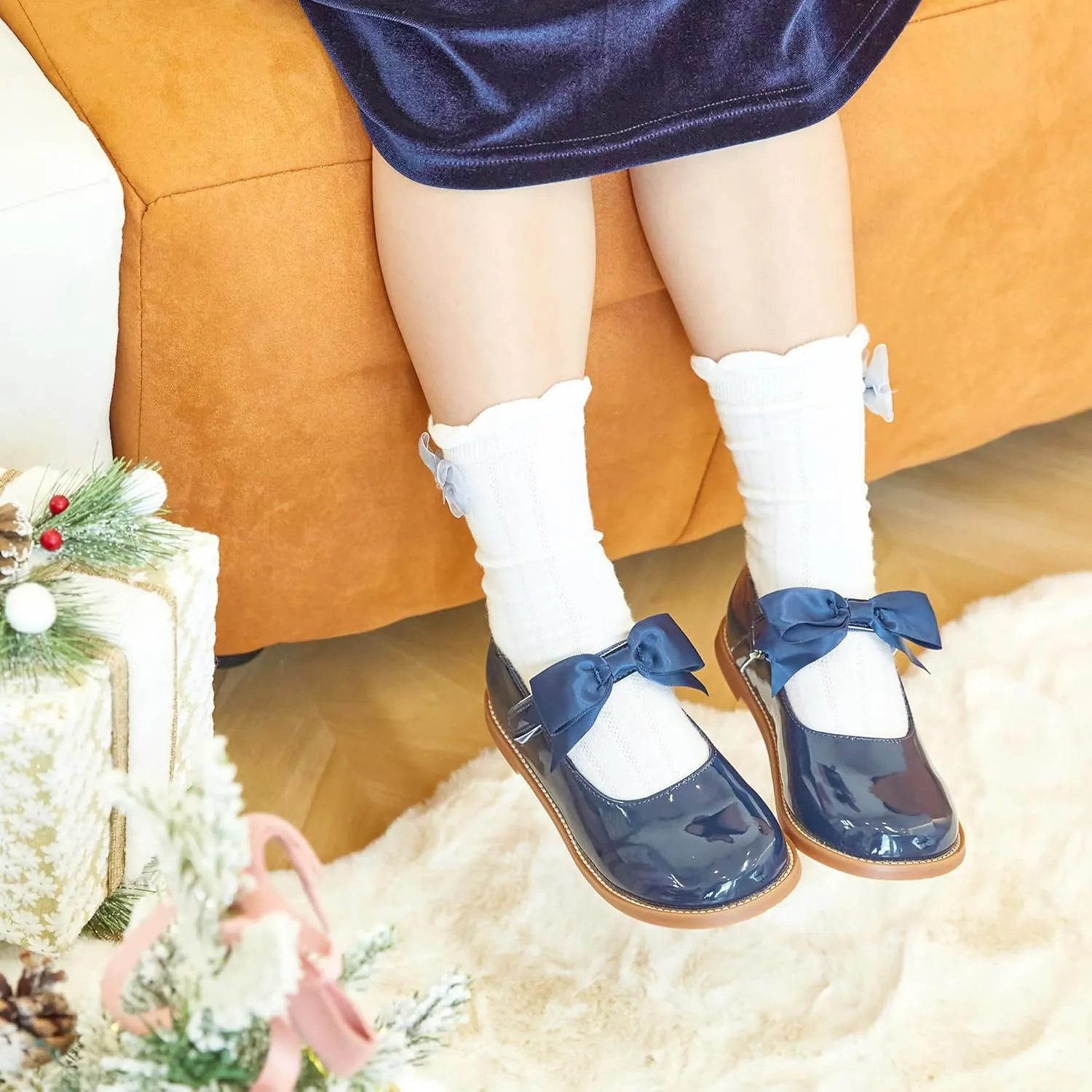 Kiderence Toddler Little Girl Mary Jane Dress Shoes School Oxford for Girls Flats
