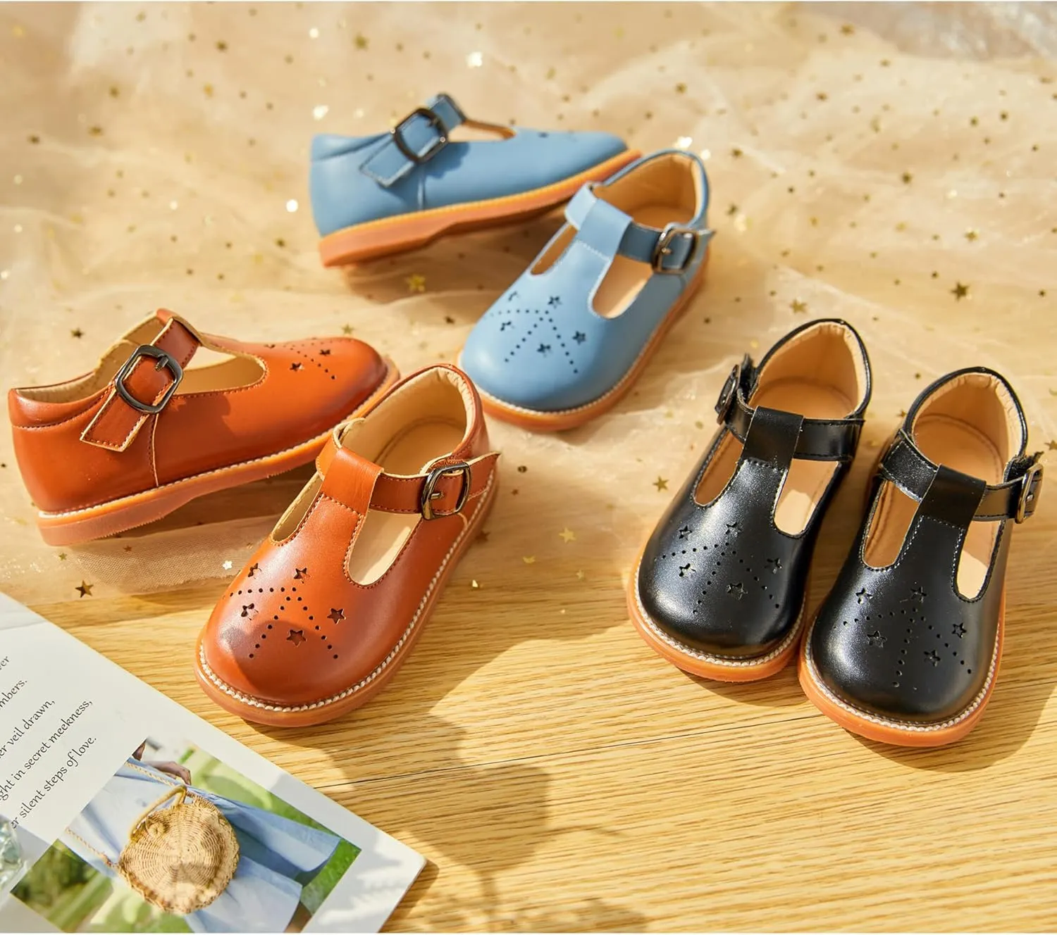 Kiderence Toddler Little Girls Mary Jane Dress Shoes School Oxford for Girls Flats
