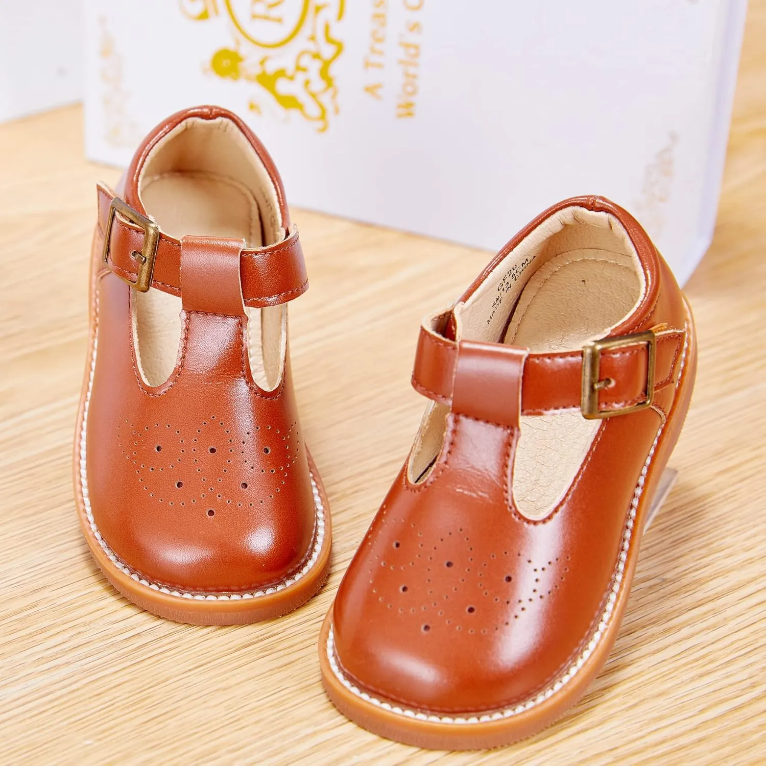 Kiderence Toddler Little Girls Mary Jane Dress Shoes School Oxford for Girls Flats