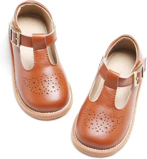 Kiderence Toddler Little Girls Mary Jane Dress Shoes School Oxford for Girls Flats