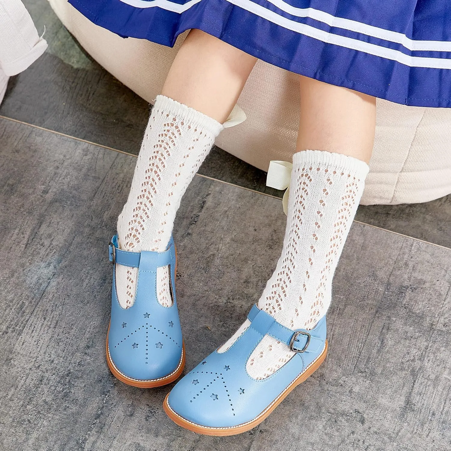 Kiderence Toddler Little Girls Mary Jane Dress Shoes School Oxford for Girls Flats