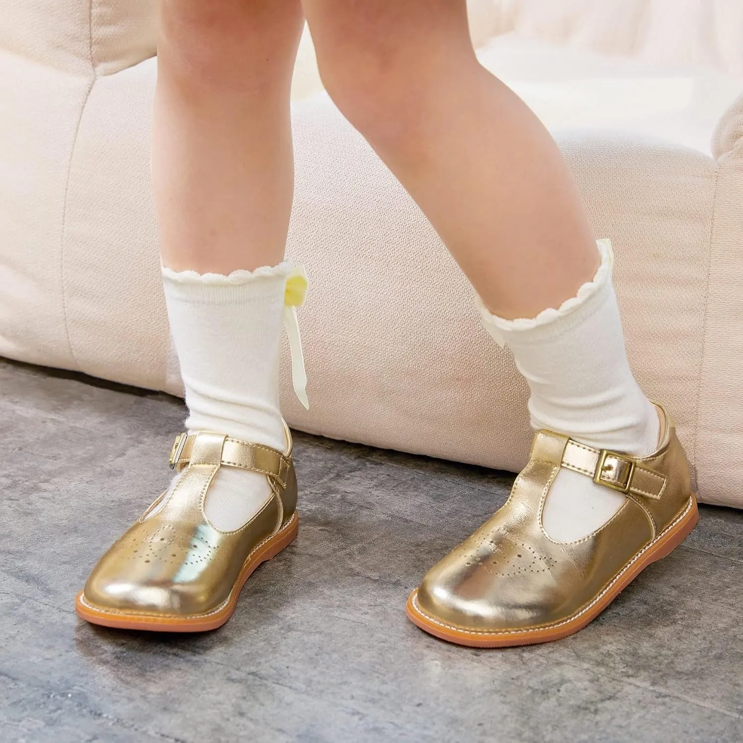 Kiderence Toddler Little Girls Mary Jane Dress Shoes School Oxford for Girls Flats