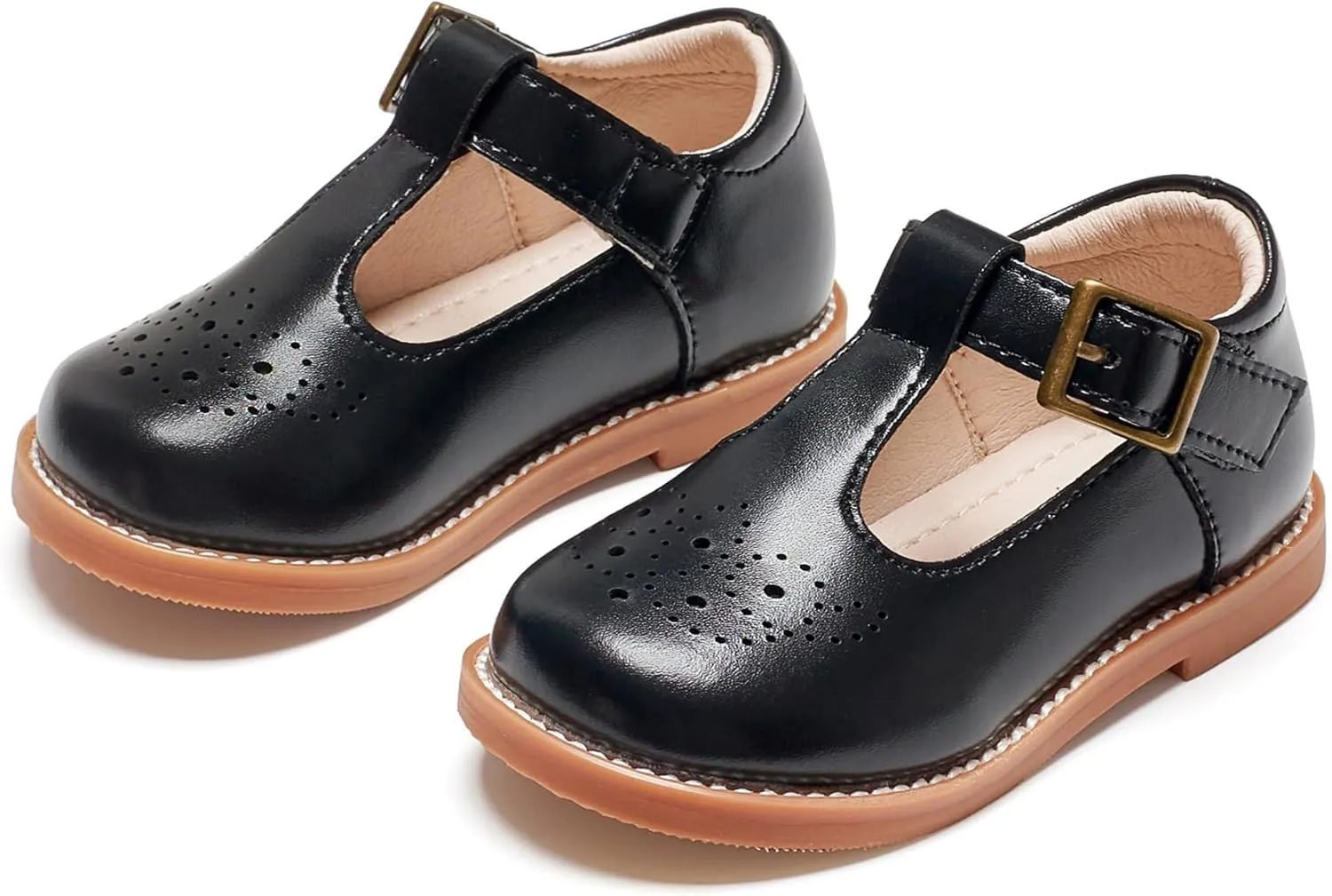 Kiderence Toddler Little Girls Mary Jane Dress Shoes School Oxford for Girls Flats