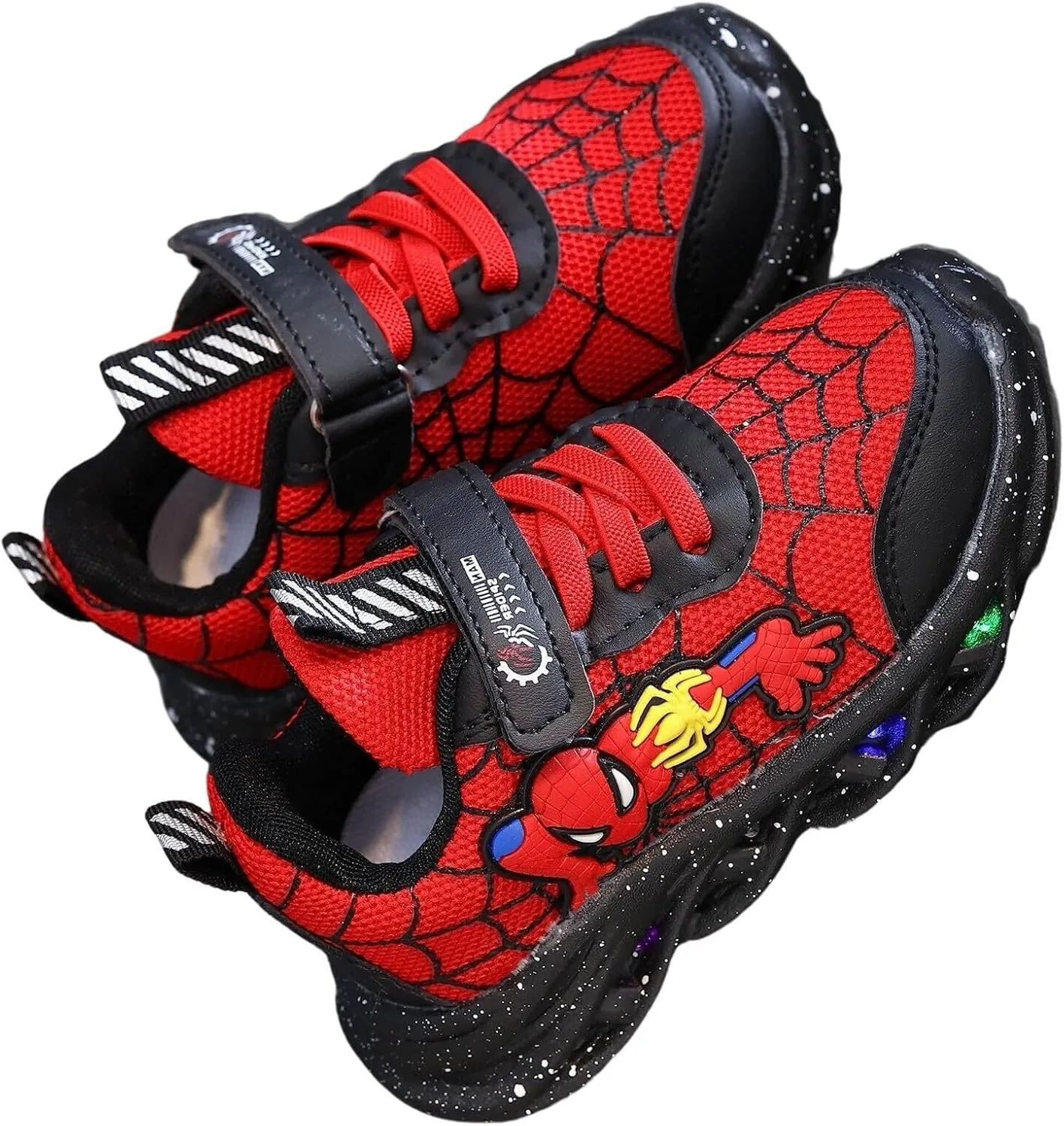 Kids Light Up Shoes Baby Toddler Boys Trainers Luminous Flashing Cartoon Athletic Running Sport Sneaker